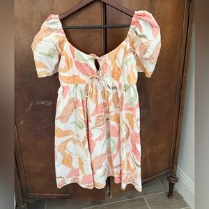 Abercrombie & Fitch Multicolor Puff Sleeve Mini Dress